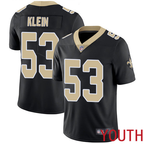 New Orleans Saints Limited Black Youth A J  Klein Home Jersey NFL Football #53 Vapor Untouchable Jersey